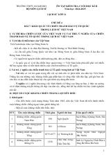 Đề cương ôn tập Học kì 2 Lịch sử 11 năm 2024–2025 trường THPT An Khánh (Cần Thơ)